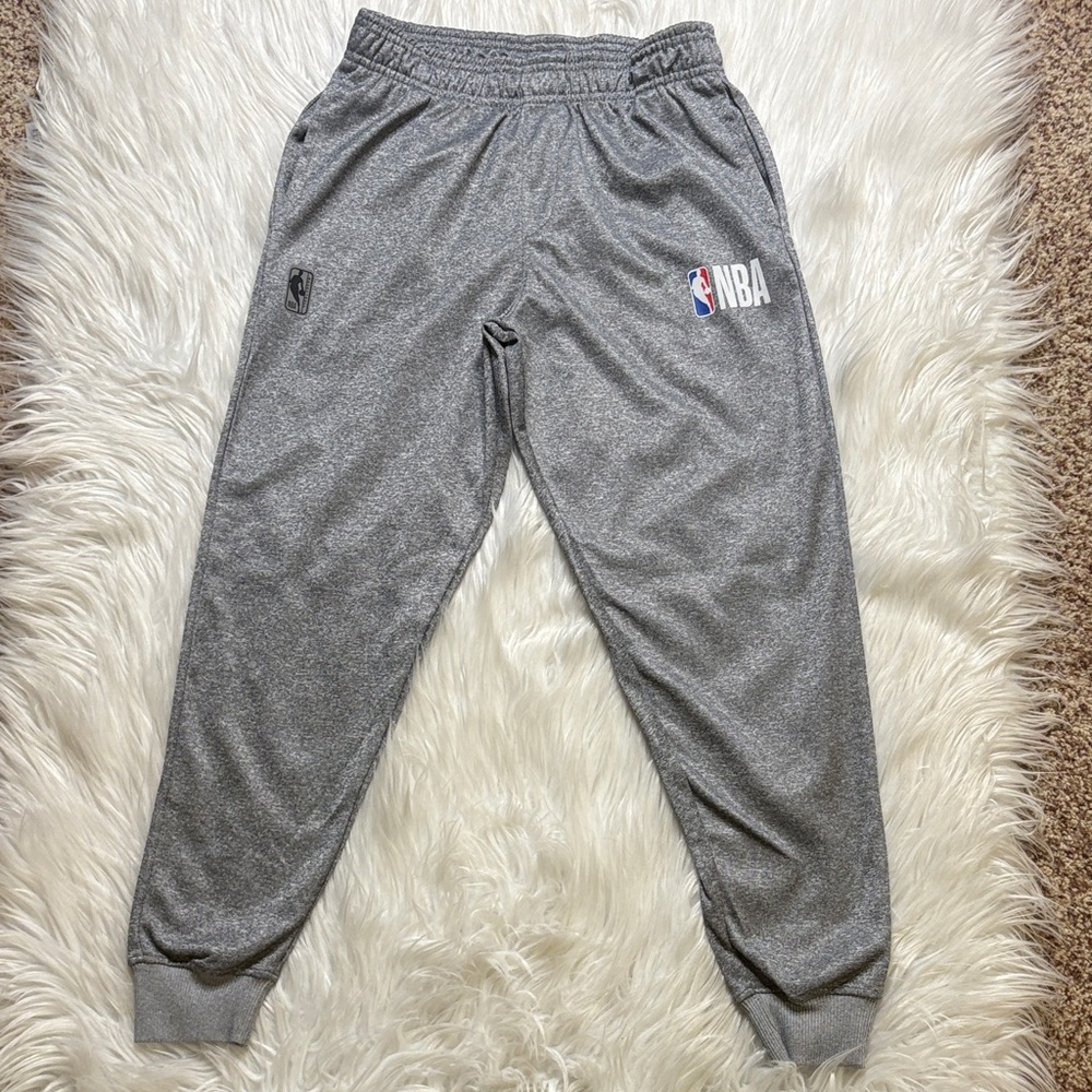 NBA Youth Charcoal Gray Joggers with Pockets, Size M 10/12
